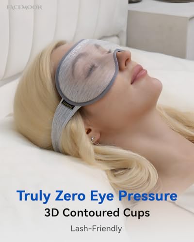 FACEMOON 3D Blackout Weighted Eye Mask for Sleep, Airplane - Product Imagery