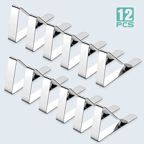 Ponure 12 Pack Tablecloth Clips - Heavy Duty Picnic Table Clips, - Product Imagery