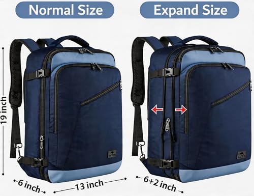 MATEIN Expandable Travel Backpack, Large Capacity Carry on - Product Imagery