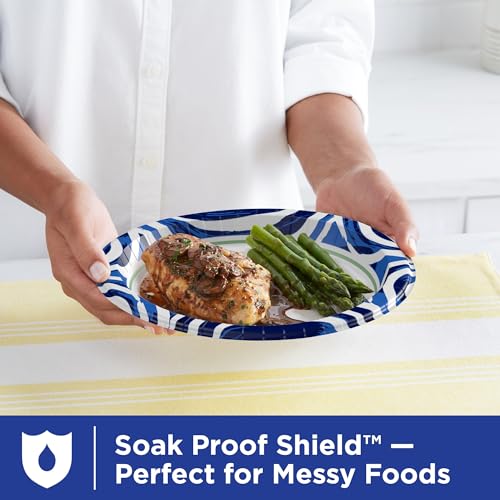 Dixie Ultra Large Paper Plates, 10 Inch, Heavy Duty Disposable - Product Imagery