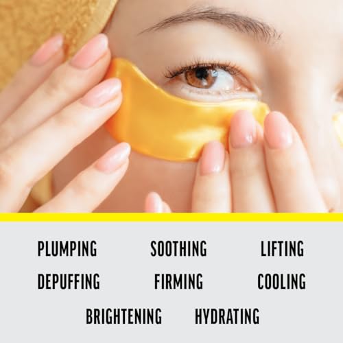 ZEST 50 Pairs 24k Gold Gel Crystal Collagen Eye Mask - Under Eye - Product Imagery