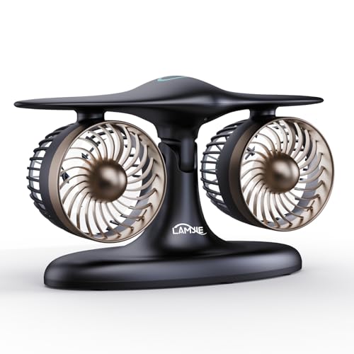 Jet Engine Desk Fan for Office, Rechargeable Table Fan Gift for - Product Imagery