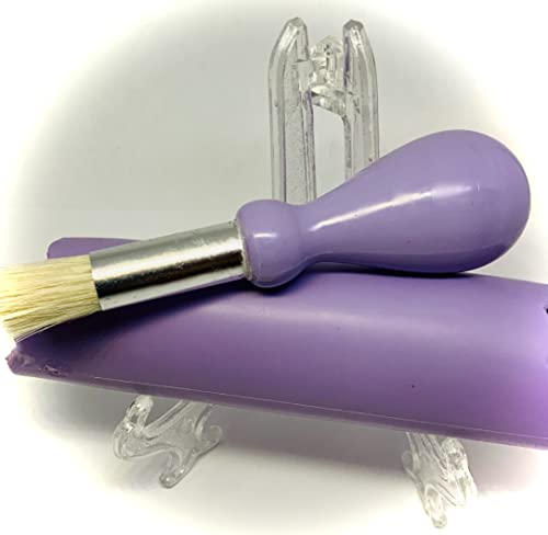 Premium Ceramic Garlic Grater Plate Set - Purple Embossed - Product Imagery