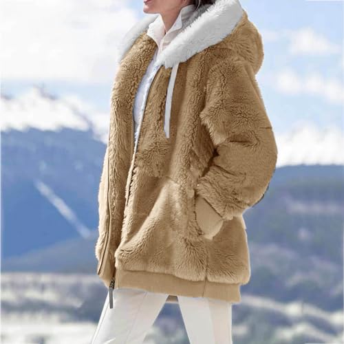 SHAOBGE Oversized Fuzzy Fleece Jackets For Women Fashion 2024 - Product Imagery