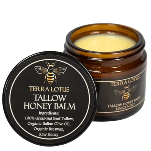 Terra Lotus - Organic Grass-Fed Beef Tallow Balm with Raw Honey - Product Imagery