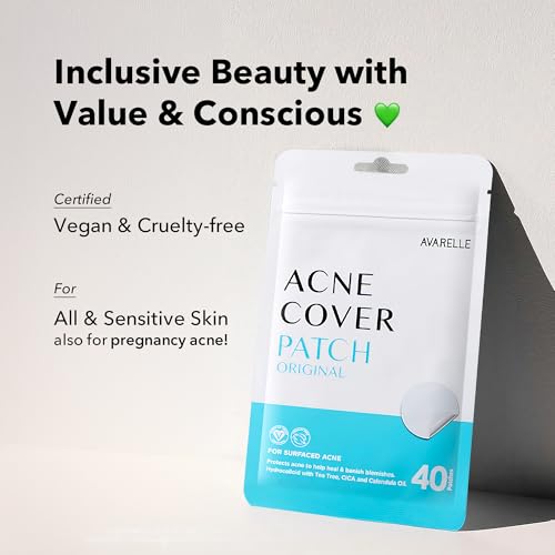 AVARELLE Original Hydrocolloid Acne Pimple Patches for Face 40 - Product Imagery