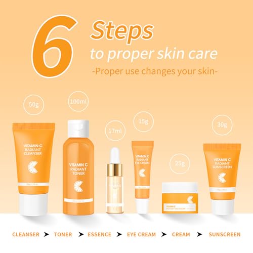 Skin Care Set, Vitamin C Facial Kit for Women, Face Skin Care - Product Imagery