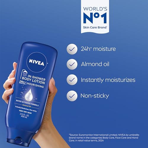 NIVEA Nourishing In Shower Lotion Moisturizer, Multipack, 3 x - Product Imagery
