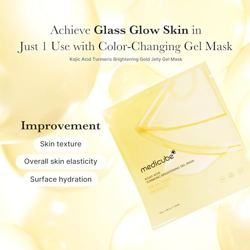 medicube Jelly Gel Mask with Brightening Kojic Acid Turmeric, 4EA - Product Imagery