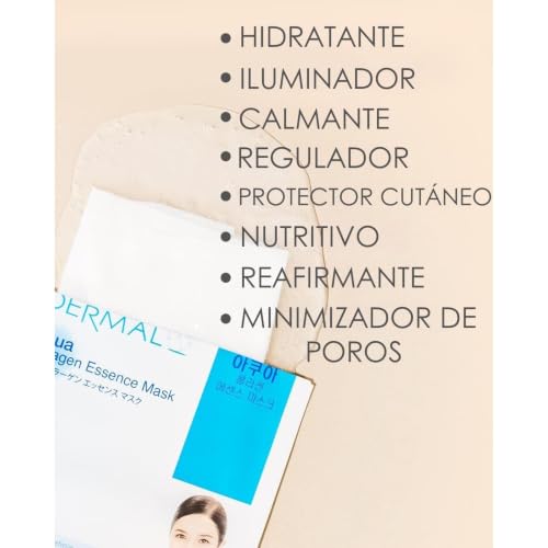 DERMAL 16 Collagen Korean Essence Sheet Mask Variety Pack, Alo... - Product Imagery