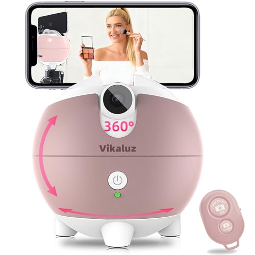 Auto Face Tracking Tripod, 360° Rotating AI-Powered Cell Phone - Product Imagery
