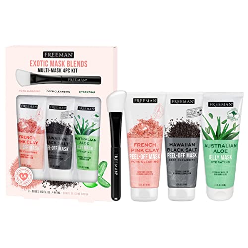 Freeman Exotic Blends Facial Mask 4 Piece Set, Peel-Off & Jell... - Product Imagery