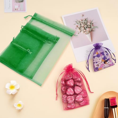 50PCS Organza Bags 3x4 Multicolor, Small Gift Bags for Jewelry - Product Imagery