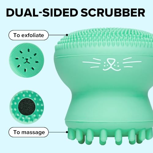 I Dew Care Cleansing Tool - Pawfect Face Scrubber | 3-in-1 Cute - Product Imagery