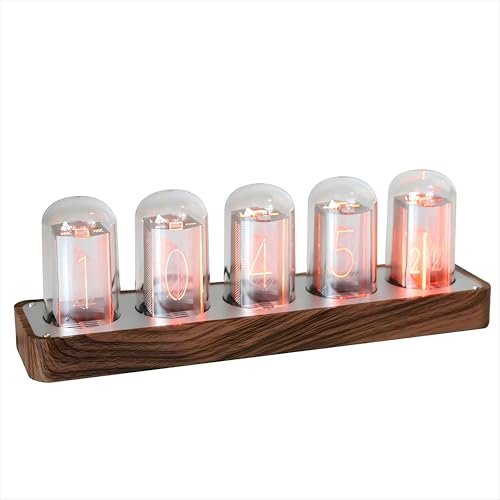 Nixie Tube Clock with Wi-Fi SYNC, Alarm & Timer, 12/24H Display, - Product Imagery