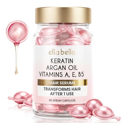 ELLA BELLA Keratin Hair Serum with Argan Oil Vitamins A E B5 - ELLA BELLA Official Imagery - 1