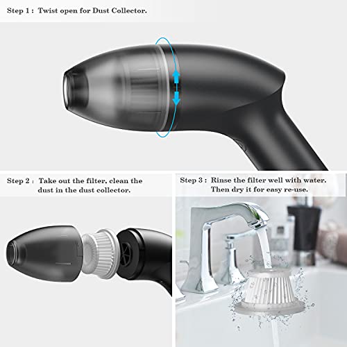 Mini Vacuum Cleaner-Rechargeable,Cordless,Desk Vacuum Cleaner - Product Imagery