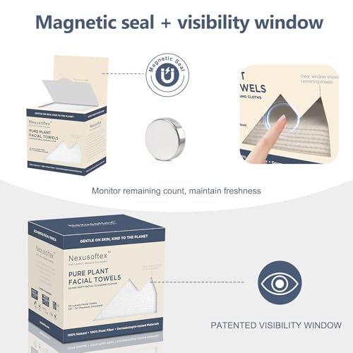 Premium Disposable Face Towels, 10"x12" XL, 90gsm Ultra-Thick - Product Imagery