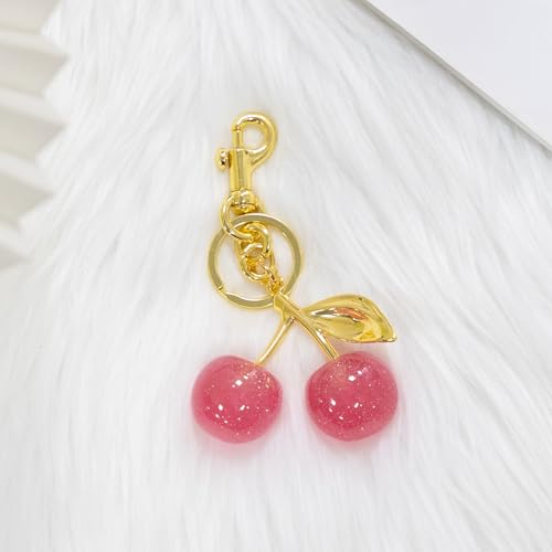 Poitvd Cherry Keychains Bag Charms Purse for Women, Car Key - Product Imagery
