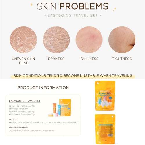Hydrating Skin Care Set Travel Kit,4 Piece Skincare Essentials - Product Imagery