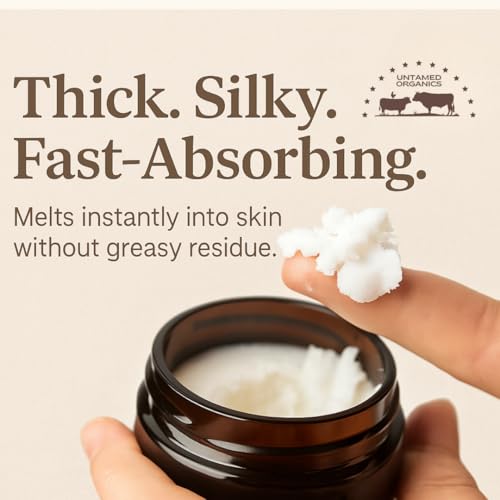 Untamed Organics Beef Tallow Balm for Skin & Face with Castor - Product Imagery