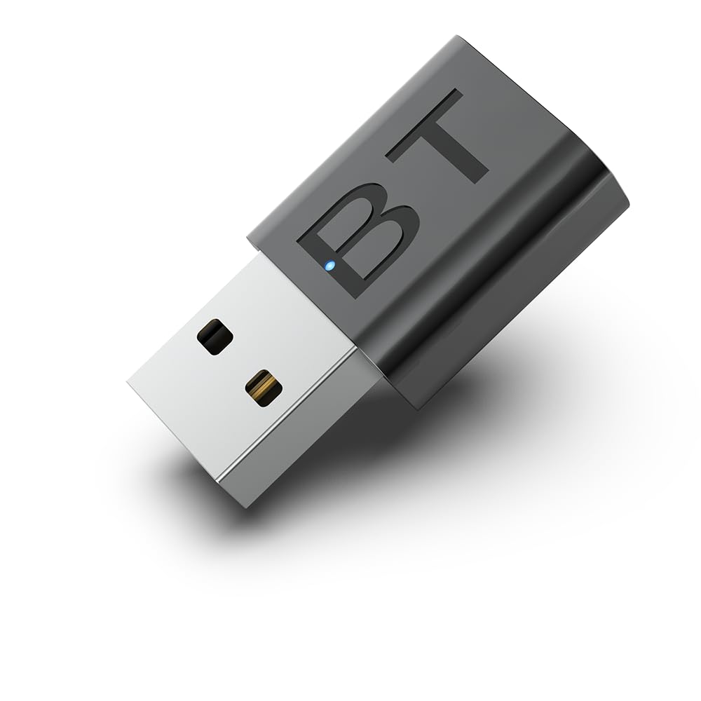 QOFOWIN Mini 2-in-1 USB Bluetooth Receiver,5.4 Wireless Audio Ada by QOFOWIN - Angle View 1