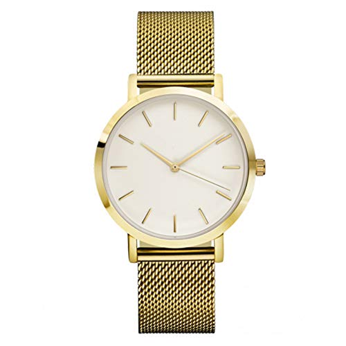 Unisex Ultra Thin Stainless Steel Mesh Band Wrist Watch for - Product Imagery