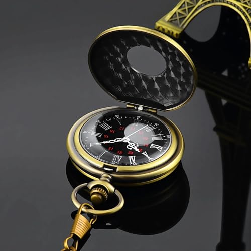 Vintage Pocket Watch Roman Numerals Scale Quartz Pocket Watches - Product Imagery