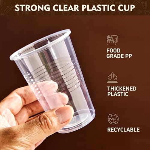 YEEHAW 9 oz Plastic Cups, 500 Pack - Clear Disposable Drinking - Product Imagery