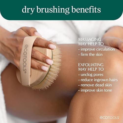 EcoTools Dry Body Brush for Dry Brushing, Smooth Skin, 1 Count - Product Imagery