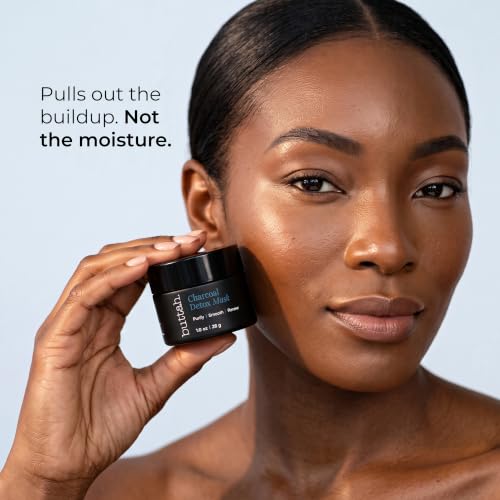 Buttah Skin Charcoal Detox Mask - Activated Charcoal & Rose - Product Imagery