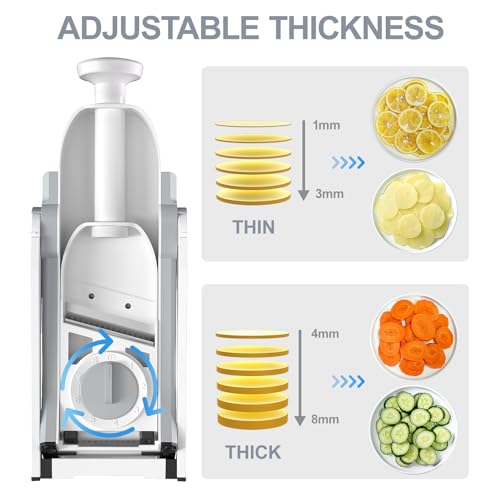 SupMaKin Safe Mandoline Slicer for Kitchen,Adjustable Potato - Product Imagery