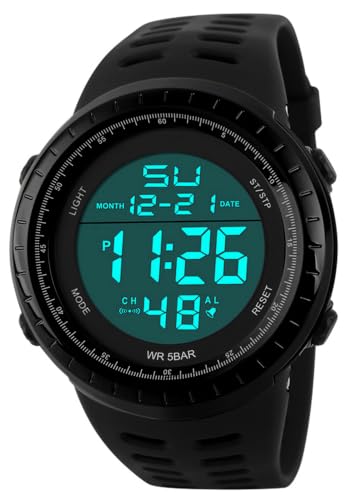 SNE Mens Digital Watch Sports Military Watches Waterproof - Product Imagery
