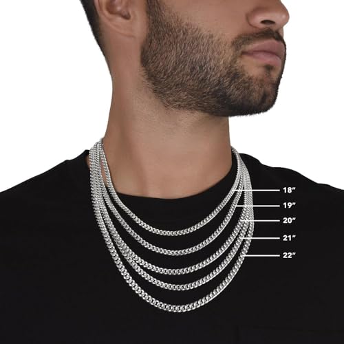 VIRAGIL Personalized Promise Cuban Chain Necklace for Him, - Product Imagery