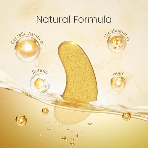 REDANHA 30 Pairs 24K Gold Under Eye Patches Face Masks Dark - Product Imagery
