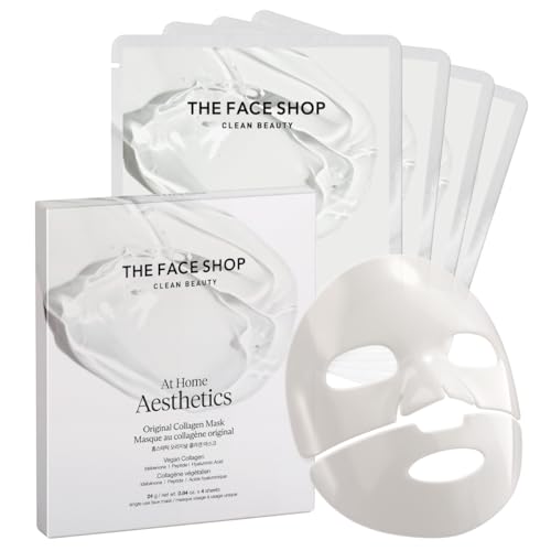 THE FACE SHOP Original Vegan Collagen Face Mask, Korean Glass Skin Ess - View 1
