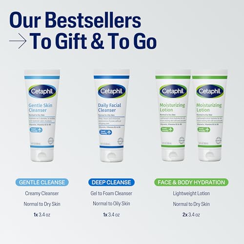 Cetaphil Sensitive Skin Gift Set, Gentle Cleanser & Moisturizer, - Product Imagery