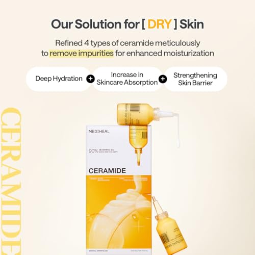 MEDIHEAL Ceramide Essential Face Sheet Mask, Moisture Barrier - Product Imagery