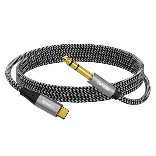 Conable USB C to 1/4" TRS Stereo Audio Cable 4FT, Unidirectional by Conable - Angle View 1