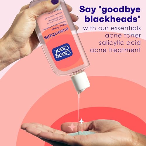 Clean & Clear Essentials Oil-Free Acne Toner, 2% Salicylic Acid - Product Imagery