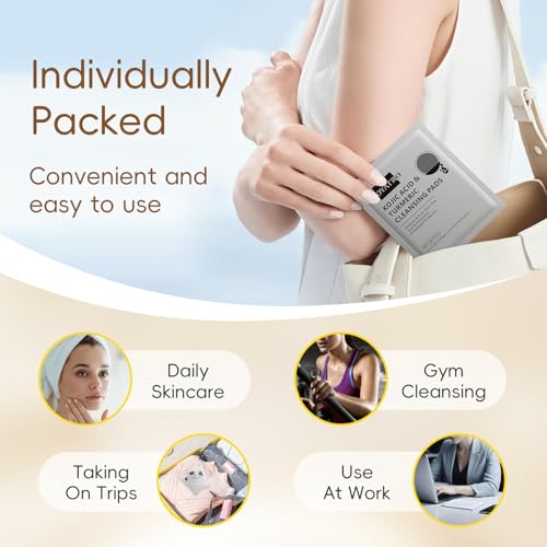 Turmeric Kojic Acid Facial Cleansing Pads for Gentle Exfoliation - Product Imagery