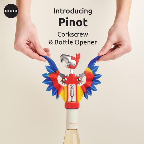 OTOTO Pinot Wine Bottle Opener - Parrot Wing Corkscrews for - Product Imagery