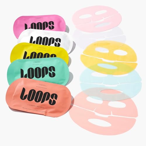 LOOPS Variety Loop Kit - Hydrogel Korean Face Masks, 5 Masks - Product Imagery