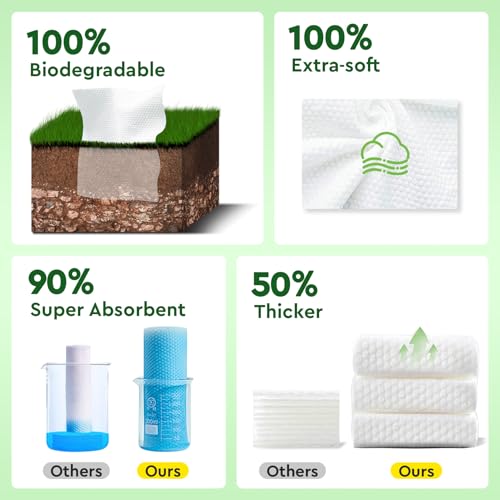Elvira 100 Count Disposable Face Towels,Ultra Soft Skincare - Product Imagery