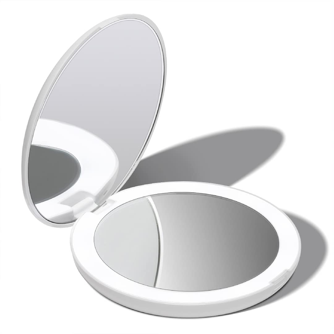 Fancii LED Lighted Travel Makeup Mirror 1x 10x Magnification - Fancii Official Imagery - 2