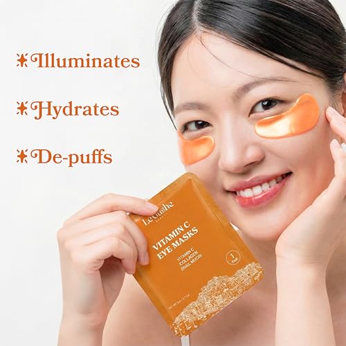 Vitamin C Eye Patches with Collagen and Snail Mucin, Aloe Vera - Product Imagery