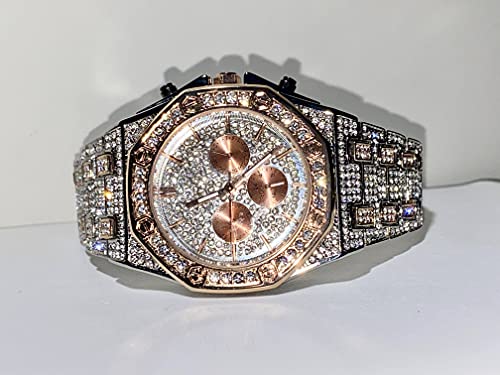 Men's Women Hexagonal 2 Tone Silver Dial Wrist Band Luxury - Product Imagery