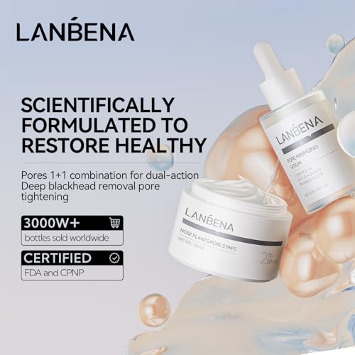 LANBENA 3 in 1 Blackhead Remover Set Pore Strips 30g+Pore Serum - Product Imagery