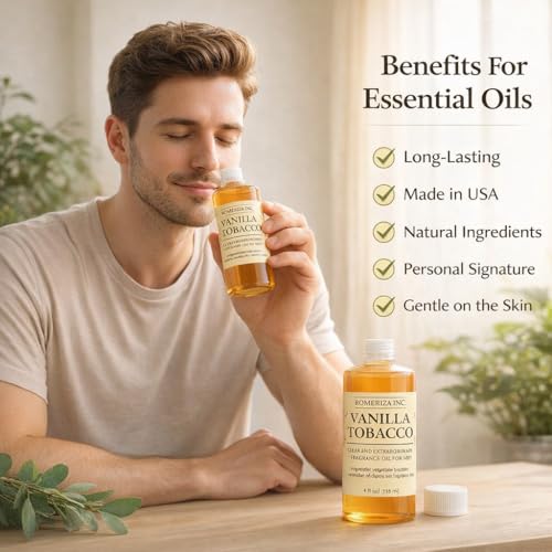 4 Fl Oz Vanilla Tobacco Fragrance Oil for Men - Product Imagery