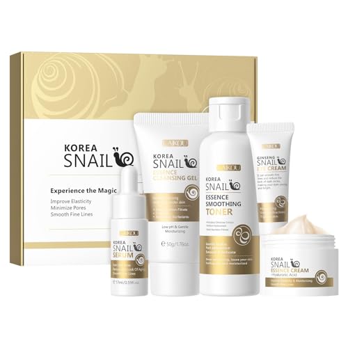 LAIKOU Korean Skin Care, Skin care set, Snail Skin Care Kit 5pcs - Product Imagery